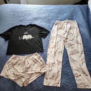 3 Piece Silky Sloth PJs XL